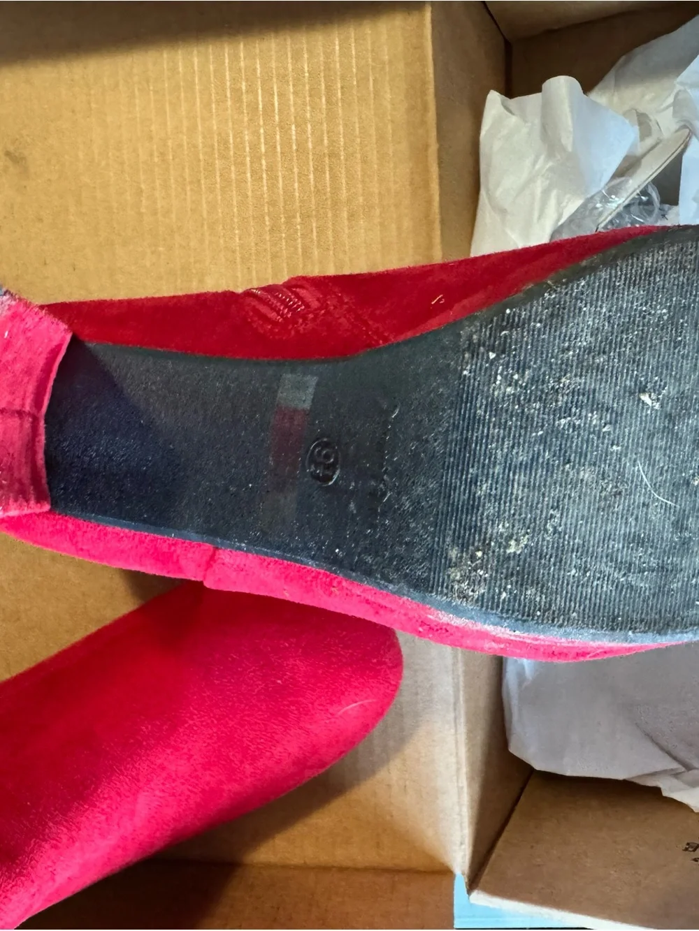 Dream Pairs Red Suede Platform Ankle Booties